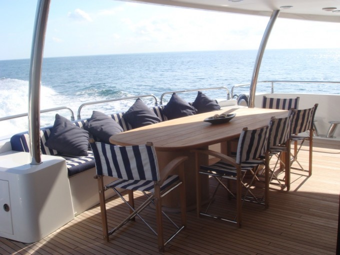 Yacht Devocean -  Aft Deck Dining